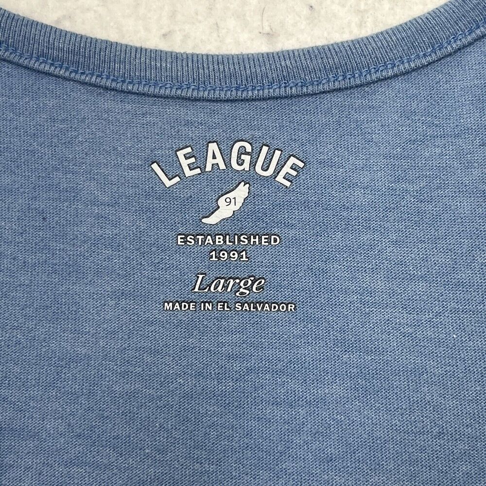 League Women's Large Blue Tank Top Sunshine on my Mind Lake Burton Georgia - Picture 3 of 12
